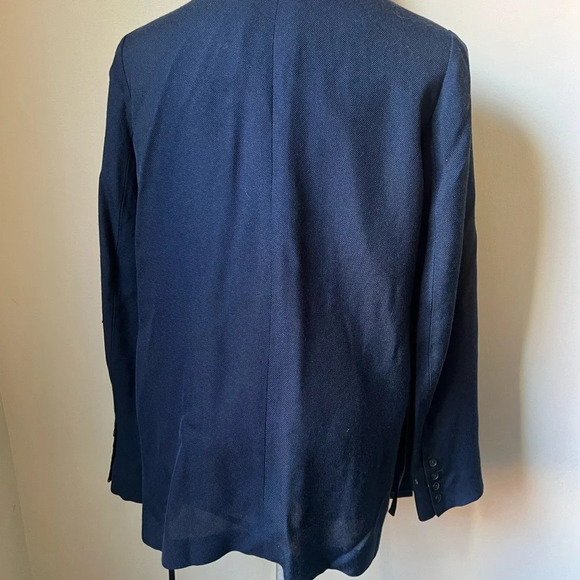Vince Leather Trim Drape Neck Jacket, size 10 - Picture 3 of 9